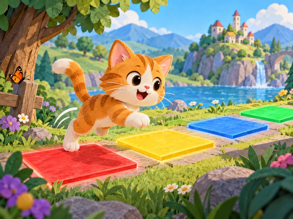 进入色彩区域的小猫封面