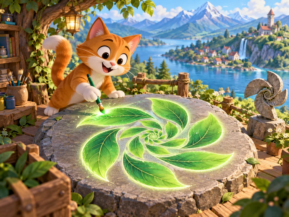 递归绘制旋转叶片封面
